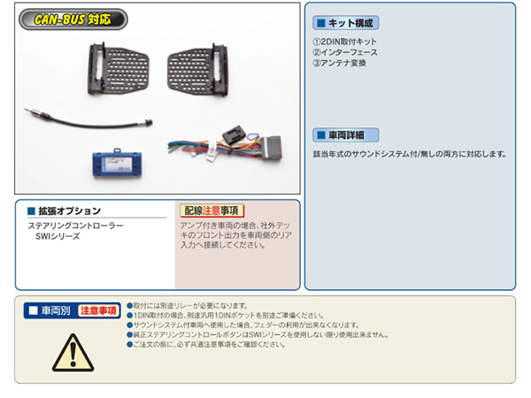 PAC JAPAN / CH3600 2DIN オーディオ/ナビ取付キット (2009y- ダッジ キャリバー,ジープ パトリオット、12y- コンパス)