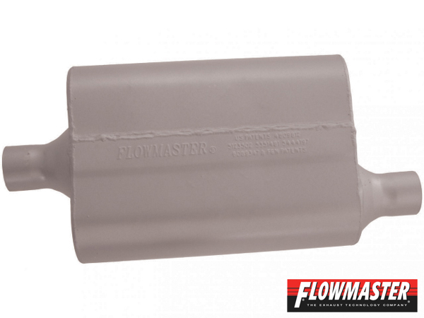 FLOWMASTER 40 デルタ フロー マフラー - 2.00 Center In / 2.00 Offset Out - Aggressive