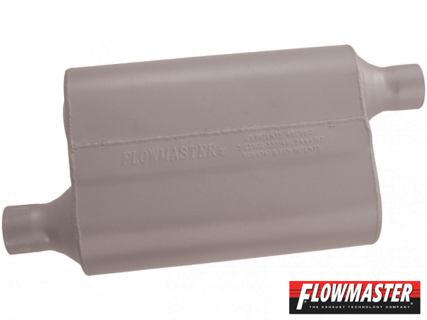 FLOWMASTER 40 デルタ フロー マフラー - 2.00 Offset In / 2.00 Offset Out - Aggressive