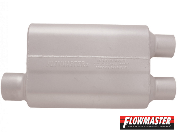 FLOWMASTER 40 デルタ フロー マフラー - 3.00 Offset In / 2.50 Dual Out - Aggressive Sound