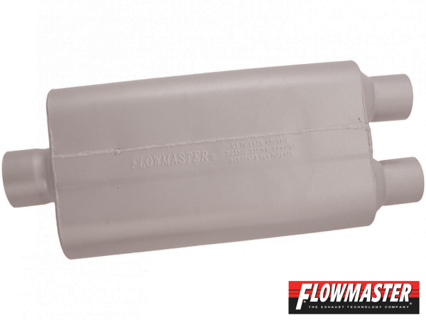 FLOWMASTER 50 デルタ フロー マフラー - 3.00 Center In / 2.50 Dual Out - Moderate Sound