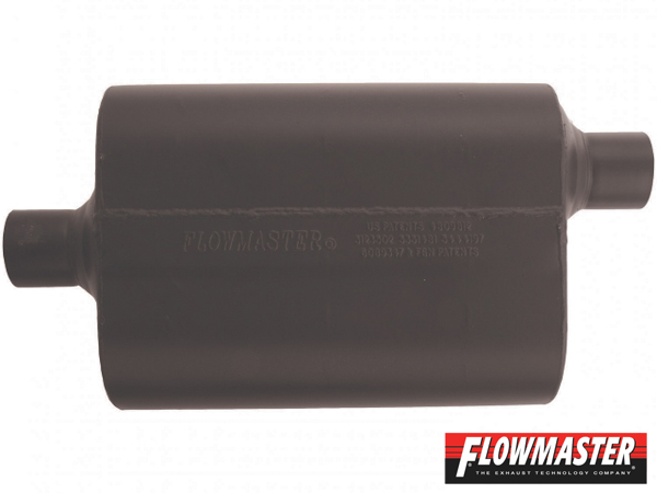 FLOWMASTER 60 デルタ フロー マフラー - 2.25 Center In / 2.25 Offset Out - Moderate Sound