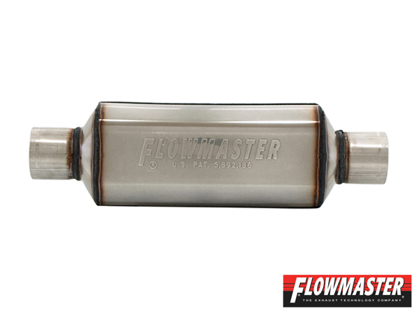 FLOWMASTER スーパー HP-2 マフラー 304S - 2.50 Center In. 2.50 Center Out - Aggressive