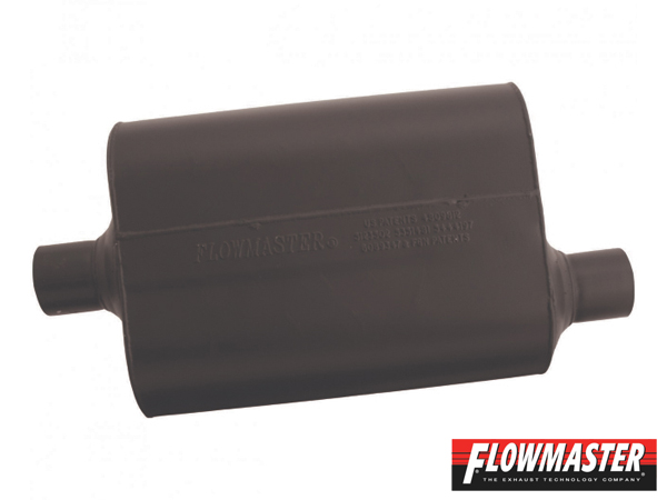 FLOWMASTER スーパー 40 マフラー - 2.25 Center In / 2.25 Offset Out - Aggressive Sound