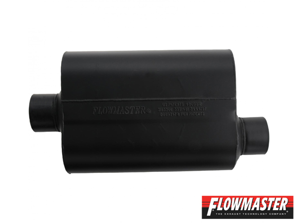 FLOWMASTER スーパー 40 マフラー - 3.00 Center In / 3.00 Offset Out - Aggressive Sound