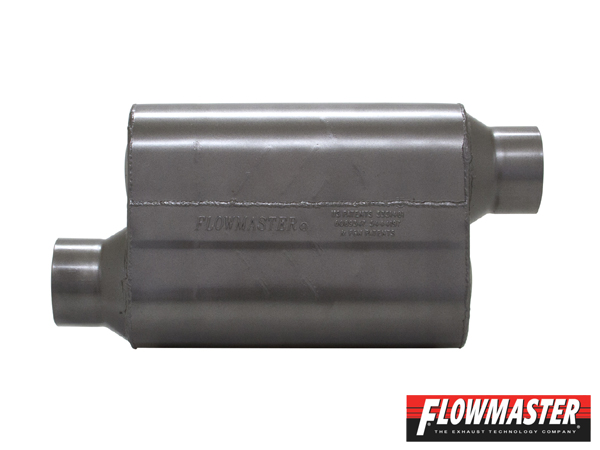 FLOWMASTER スーパー 40 マフラー - 3.50 Offset In / 3.50 Offset Out - Aggressive Sound