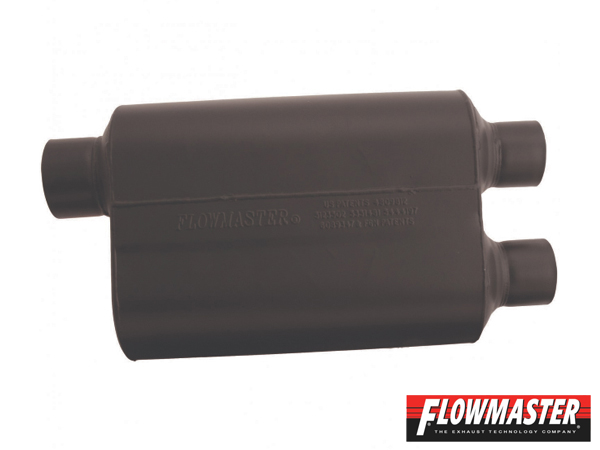 FLOWMASTER スーパー 40 マフラー - 3.00 Offset In / 2.50 Dual Out - Aggressive Sound