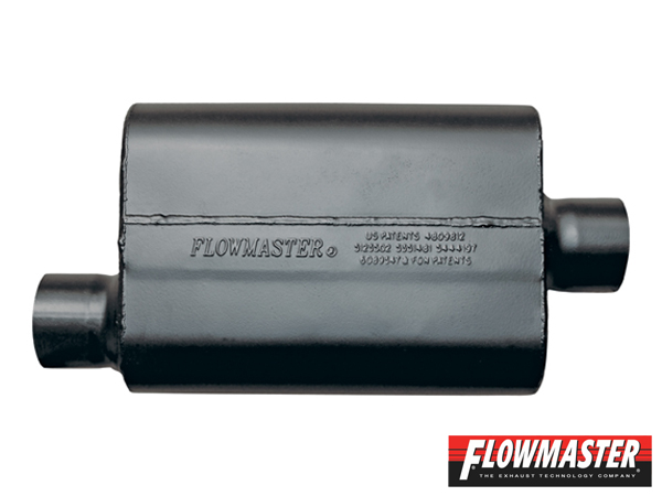 FLOWMASTER スーパー 44 マフラー - 2.50 Offset In / 2.50 Center Out - Aggressive Sound