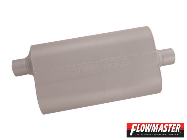 FLOWMASTER スーパー 50 マフラー - 2.25 Offset In / 2.25 Center Out - Mild Sound
