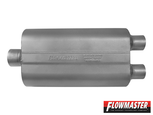 FLOWMASTER スーパー 50 マフラー 409S - 3.00 Center In / 2.50 Dual Out - Mild Sound
