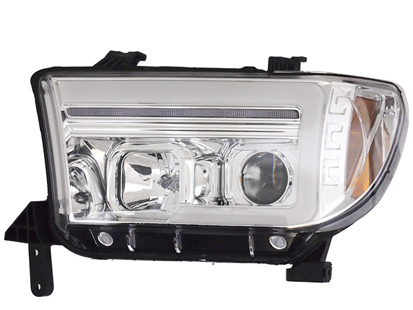07-13y タンドラ/セコイア LEDプロジェクターヘッドライト/シーケンシャルウインカー付(クローム/日本仕様)