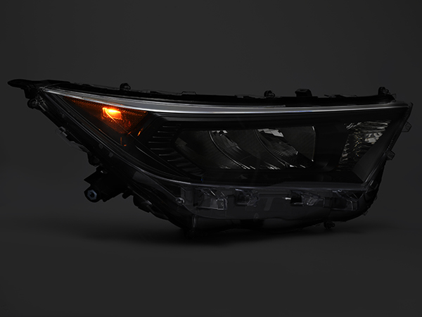 USトヨタ純正 19y- RAV4 50系 ヘッドライト ヘッドランプ(LED仕様/ブラックインナー) オレンジリフレクター マーカー内蔵