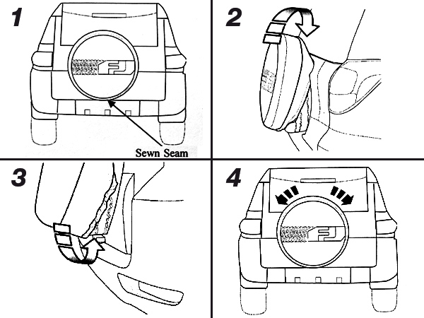 USトヨタ純正 FJクルーザー スペアタイヤカバー(バックカメラ付車用)