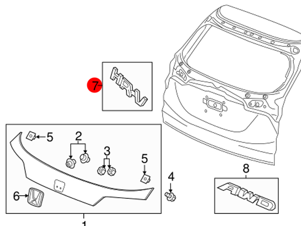 USホンダ純正エンブレム(HR-V)