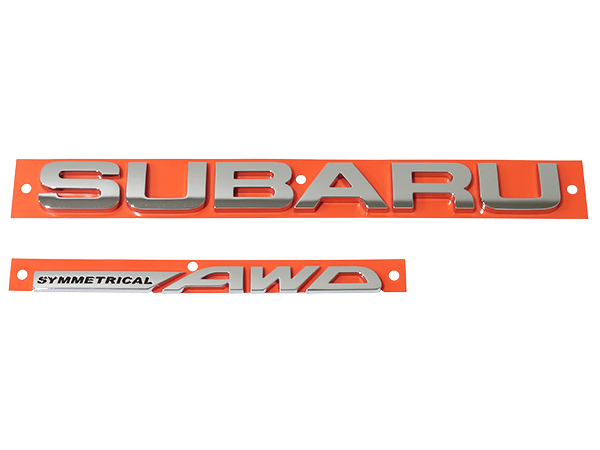 USスバル純正 SUBARU SYMMETRICAL AWD リアエンブレム 93073SC110(インプレッサ、フォレスター、アウトバック)