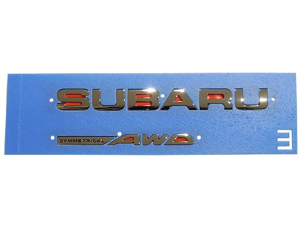 USスバル純正 SUBARU SYMMETRICAL AWD リアエンブレム 93073SC110(インプレッサ、フォレスター、アウトバック)