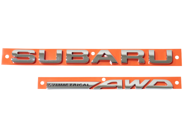 USスバル純正 SUBARU SYMMETRICAL AWD リアエンブレム 93079FJ060(インプレッサ、クロストレック)