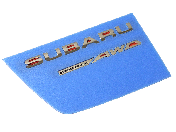 USスバル純正 SUBARU SYMMETRICAL AWD リアエンブレム 93079FJ060(インプレッサ、クロストレック)