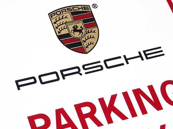 USポルシェ純正 パーキングサインボード 「PORSCHE PARKING ONLY」