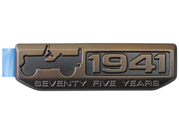 MOPAR純正 ジープ75周年記念「75th Anniversary 1941」汎用エンブレム(ブロンズ)