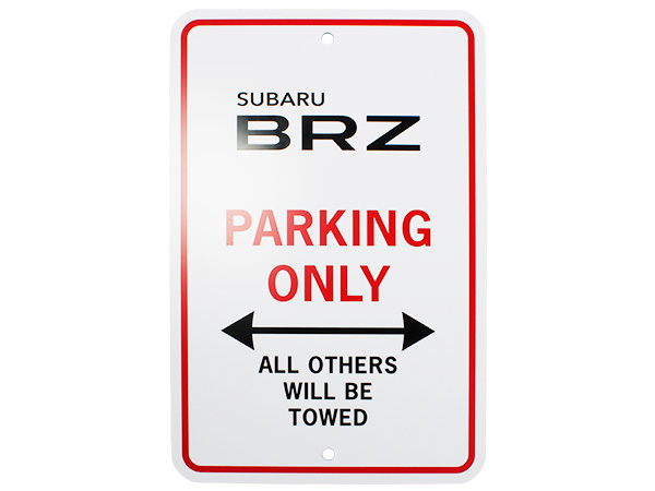 USスバル純正 パーキングサインボード「SUBARU BRZ PARKING ONLY」