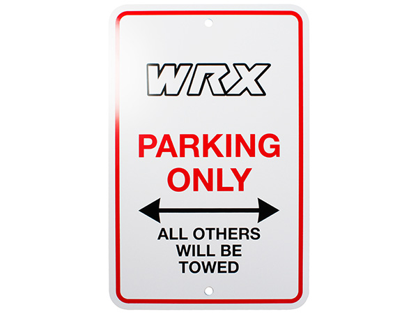 USスバル純正 パーキングサインボード「WRX PARKING ONLY」