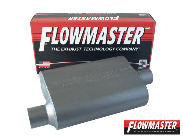 FLOWMASTER 40 シリーズ マフラー 409S - 2.50 Offset In / 2.50 Center Out - Aggressive
