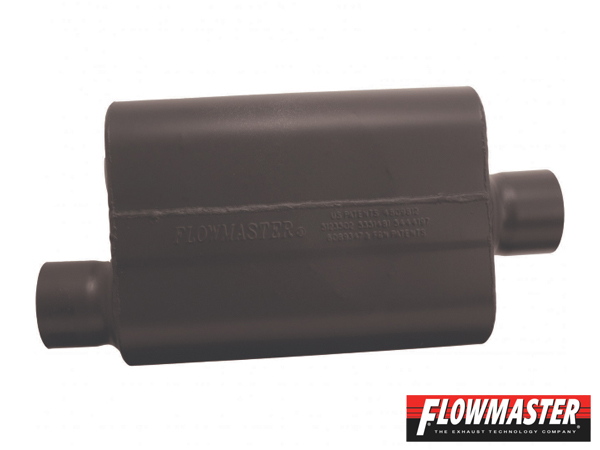 FLOWMASTER スーパー 44 マフラー - 3.00 Offset In / 3.00 Center Out - Aggressive Sound