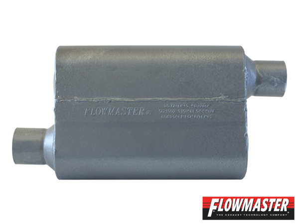 FLOWMASTER スーパー 44 シリーズ マフラー- 2.50 Offset In / 2.50 Offset Out - Aggressive