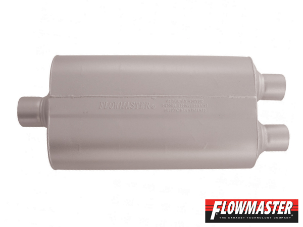 FLOWMASTER スーパー 50 マフラー - 2.50 Center In / 2.25 Dual Out - Mild Sound
