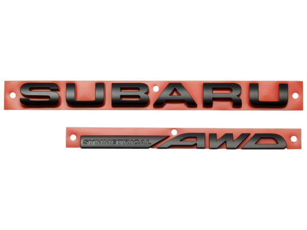 USスバル純正 XV/インプレッサ「SUBARU+SYMMETRICAL AWD」リアエンブレム(ブラック)